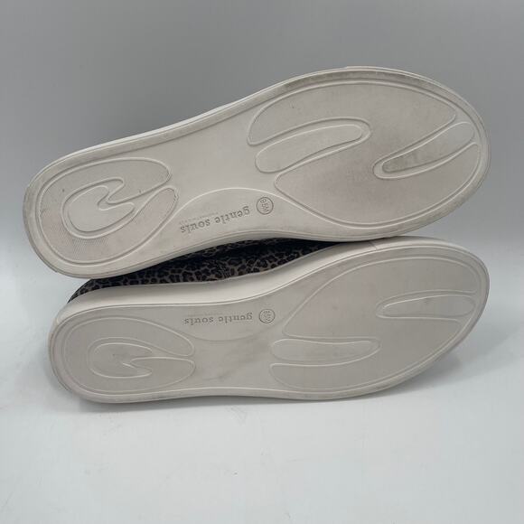 NEW GENTLE SOULS Shoes Size 9.5 Carter Animal Print Zipper Leopard Leather HiTop - Picture 13 of 16